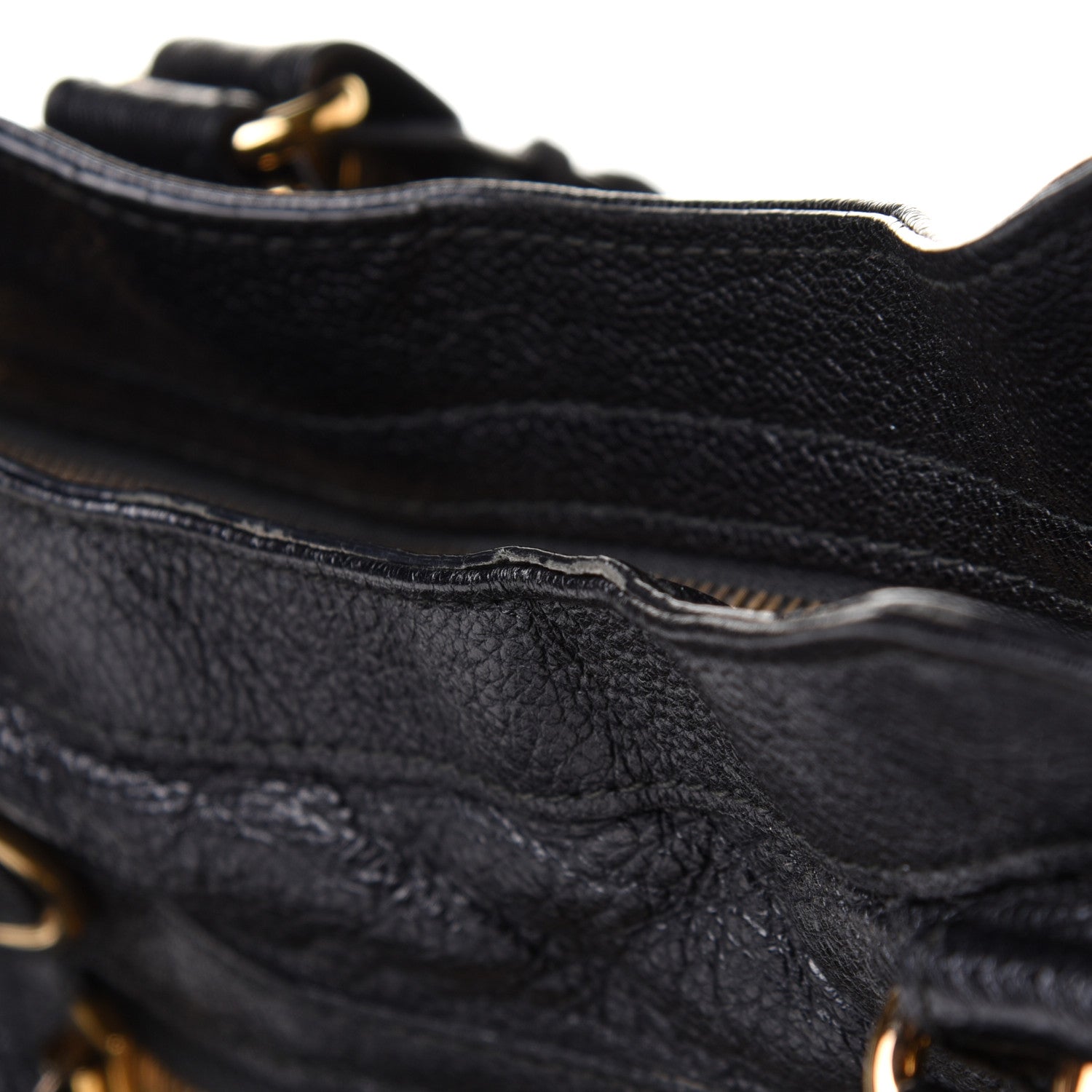 Balenciaga Chevre Gold Metallic Edge Hardware Velo Black 13 of 14