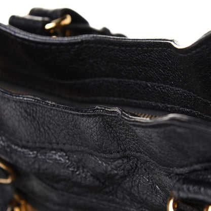 Balenciaga Chevre Gold Metallic Edge Hardware Velo Black 13 of 14