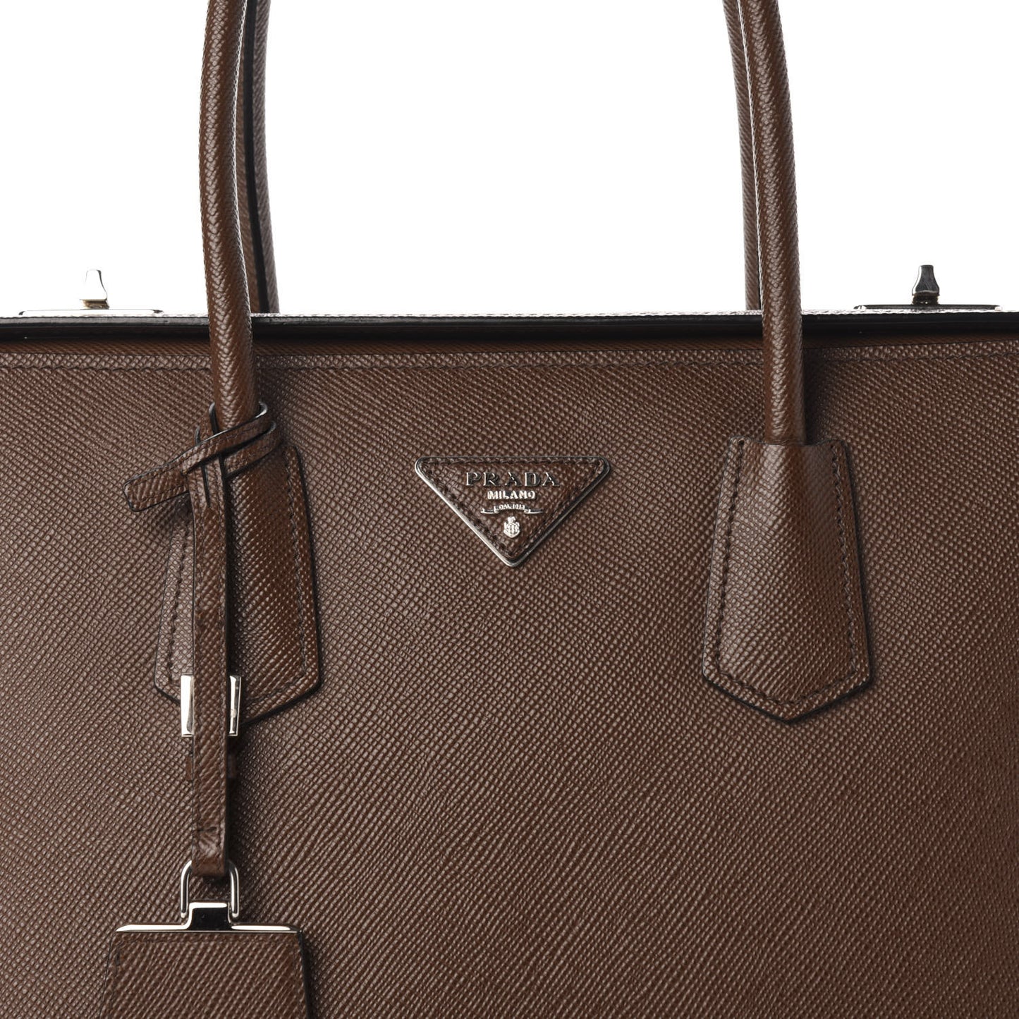 Saffiano Cuir Twin Tote Cacao