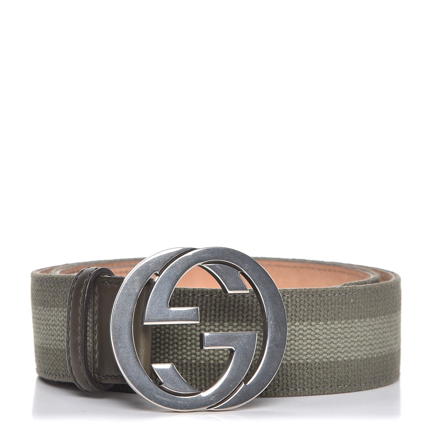 Canvas Web Interlocking G Belt 95 38 Green