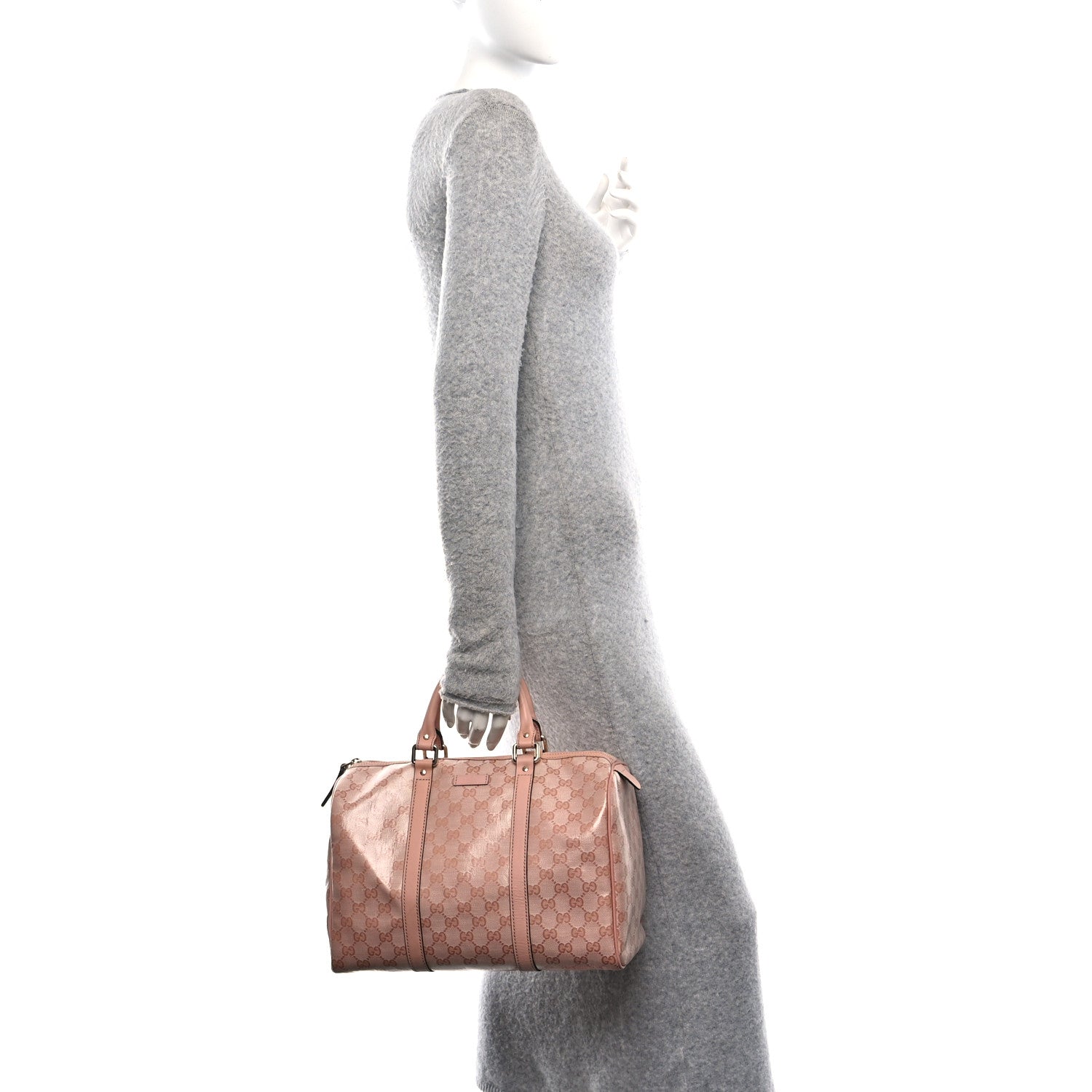 Gucci Crystal Monogram Joy Medium Boston Pink 2 of 12