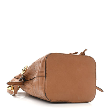 Fendi Vitello Cristallo Nature F is Fendi FF 1974 Embossed Mini Mon Tresor Bucket Bag Cuoio 4 of 11