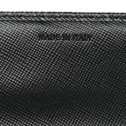 Prada Saffiano Metal Continental Flap Wallet Black 7 of 9