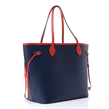 Louis Vuitton Epi Neverfull MM Indigo Coquelicot 4 of 10