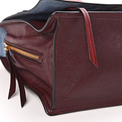 Prada Glace Calfskin Suede Patchwork Etiquette Shoulder Bag Rubino Loto 11 of 16