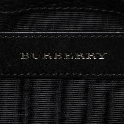 Burberry Signature Grain Calfskin Check Embossed Small Chichester Crossbody Clutch Bag Black 6 of 7