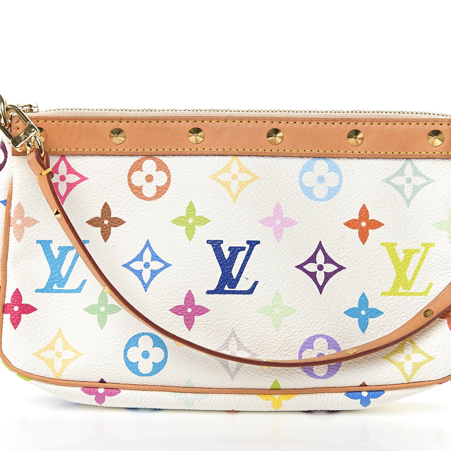 Louis Vuitton Monogram Multicolor Pochette Accessories White 9 of 9
