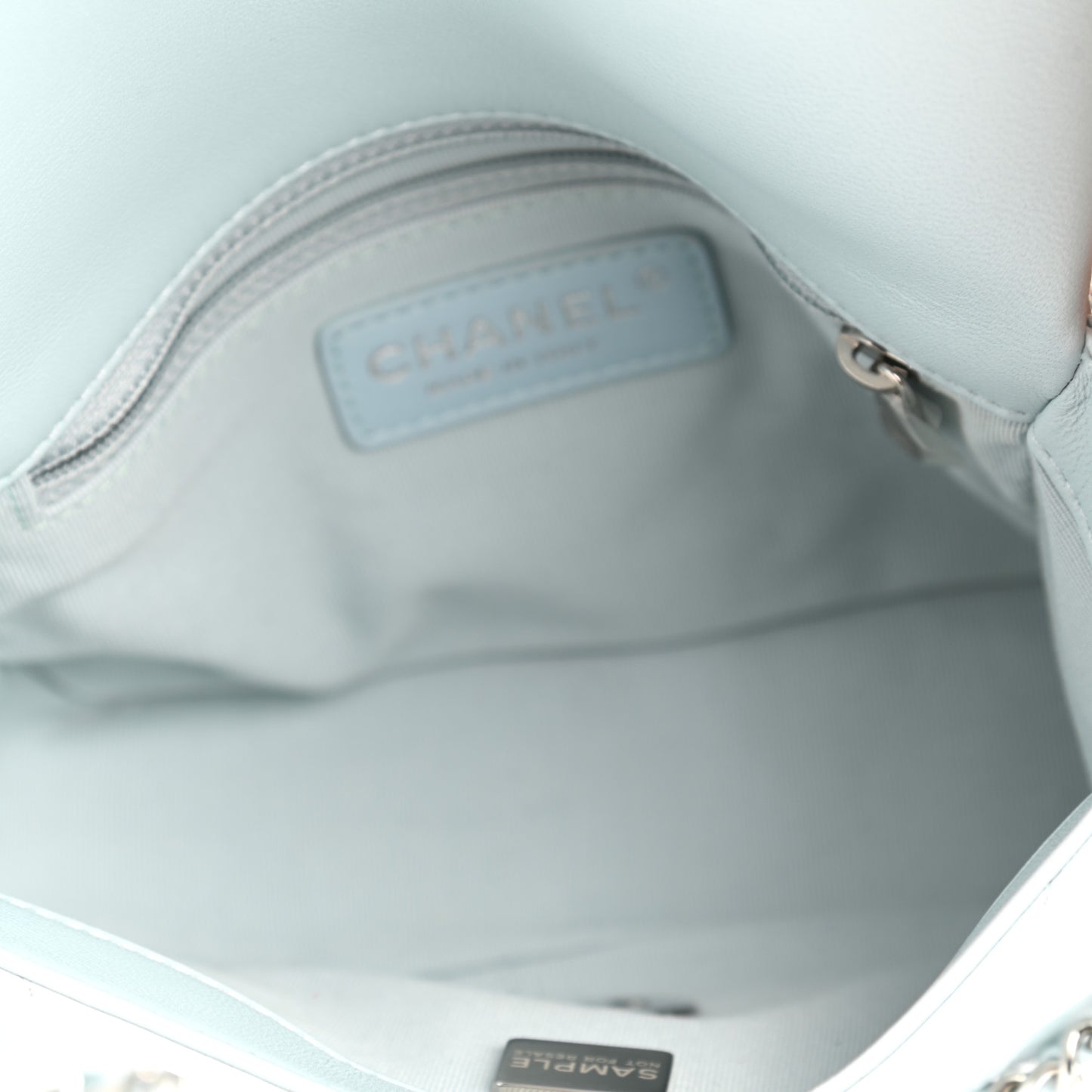Lambskin Quilted Mini My Perfect Flap Light Blue