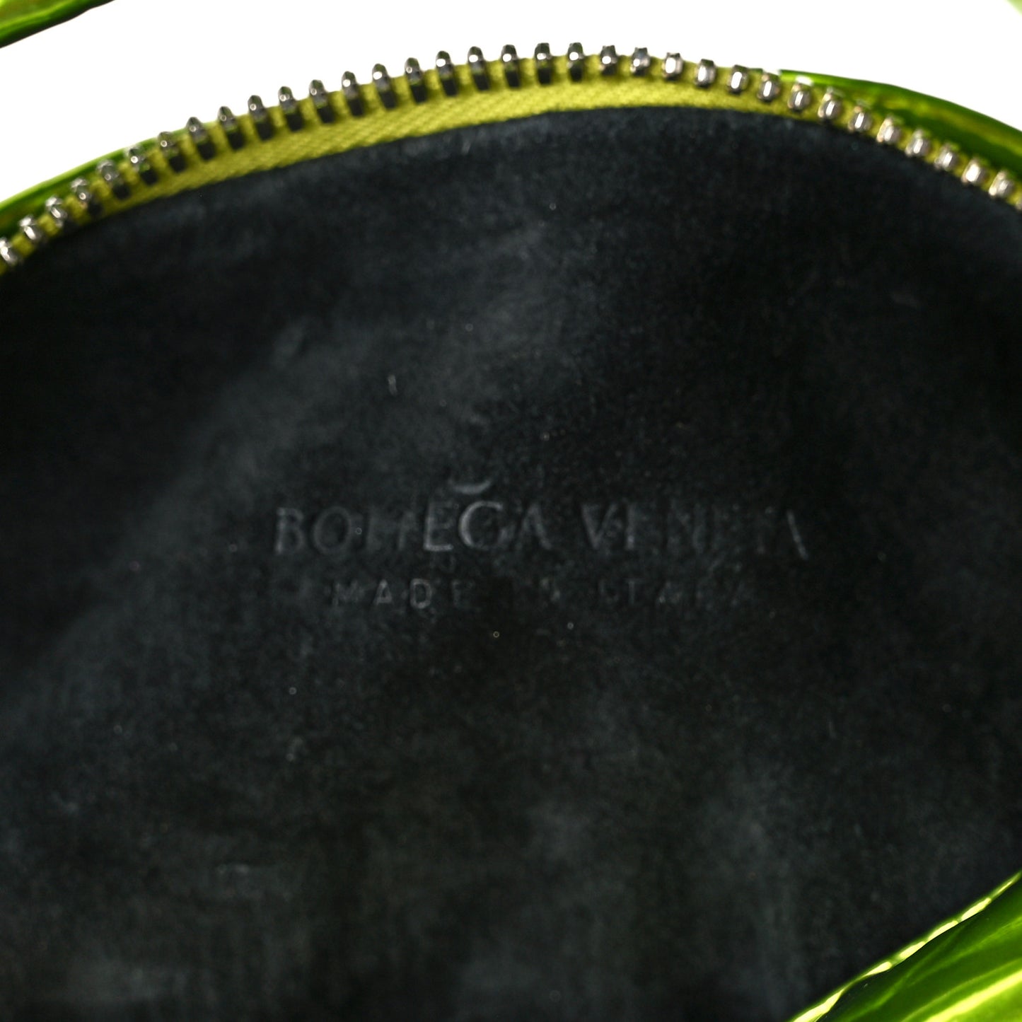 Metallic Crushed Calfskin Mini Jodie Chlorophyll