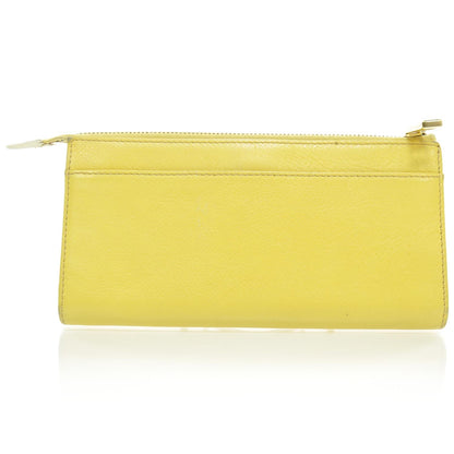 Marc Jacobs Leather Zip Clutch Wallet Yellow 2 of 9