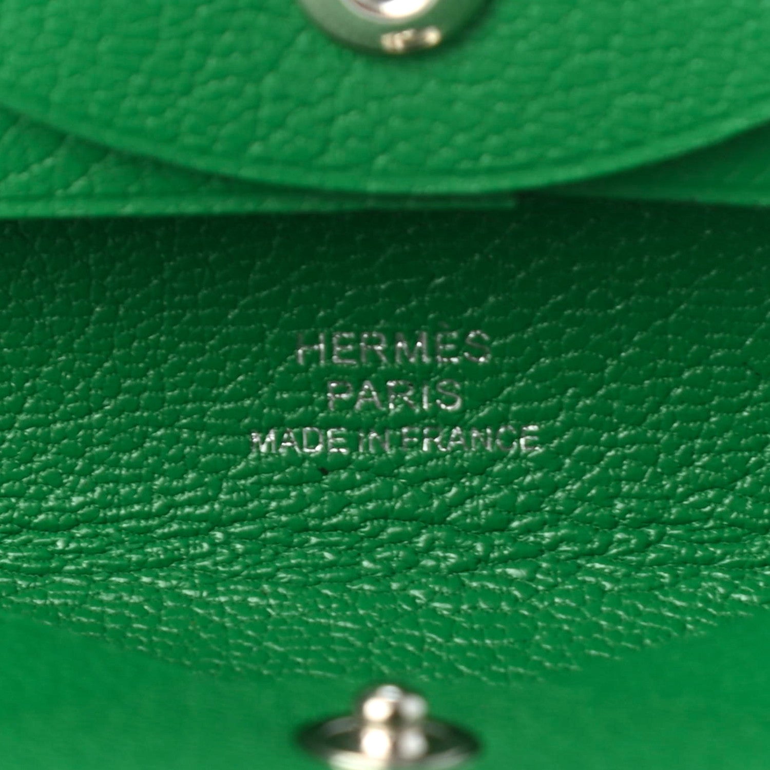 Hermes Chevre Chamkila Bastia Coin Purse Bamboo 6 of 7