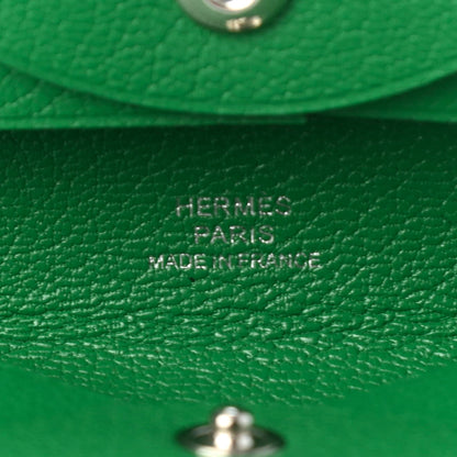 Hermes Chevre Chamkila Bastia Coin Purse Bamboo 6 of 7