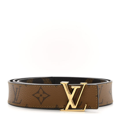 Louis Vuitton Calfskin Monogram 30mm LV Initiales Reversible Belt 90 36 Black 1 of 6