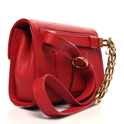 Chanel Calfskin Chevron Stitched Coco Waist Bag Red 3 of 11