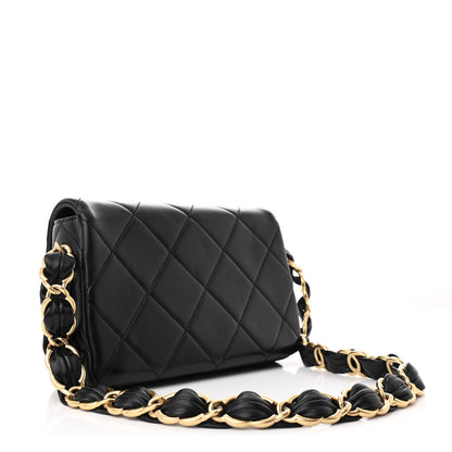 Chanel Lambskin Quilted Small CC Links Flap Black 3 of 11