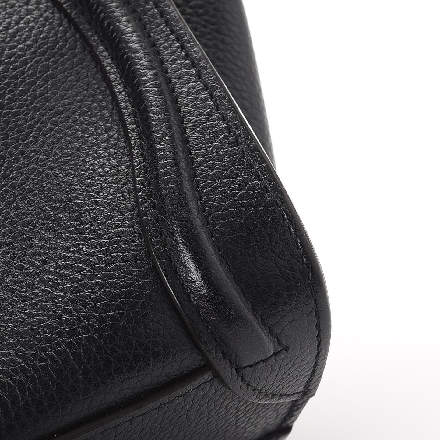 Drummed Calfskin Nano Luggage Black