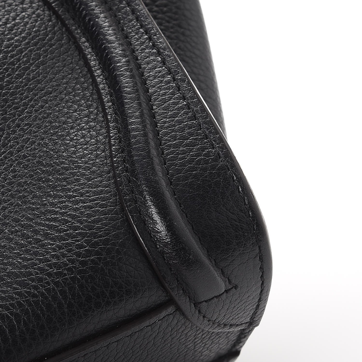 Celine Drummed Calfskin Nano Luggage Black 16 of 17