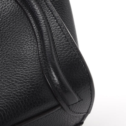 Celine Drummed Calfskin Nano Luggage Black 16 of 17