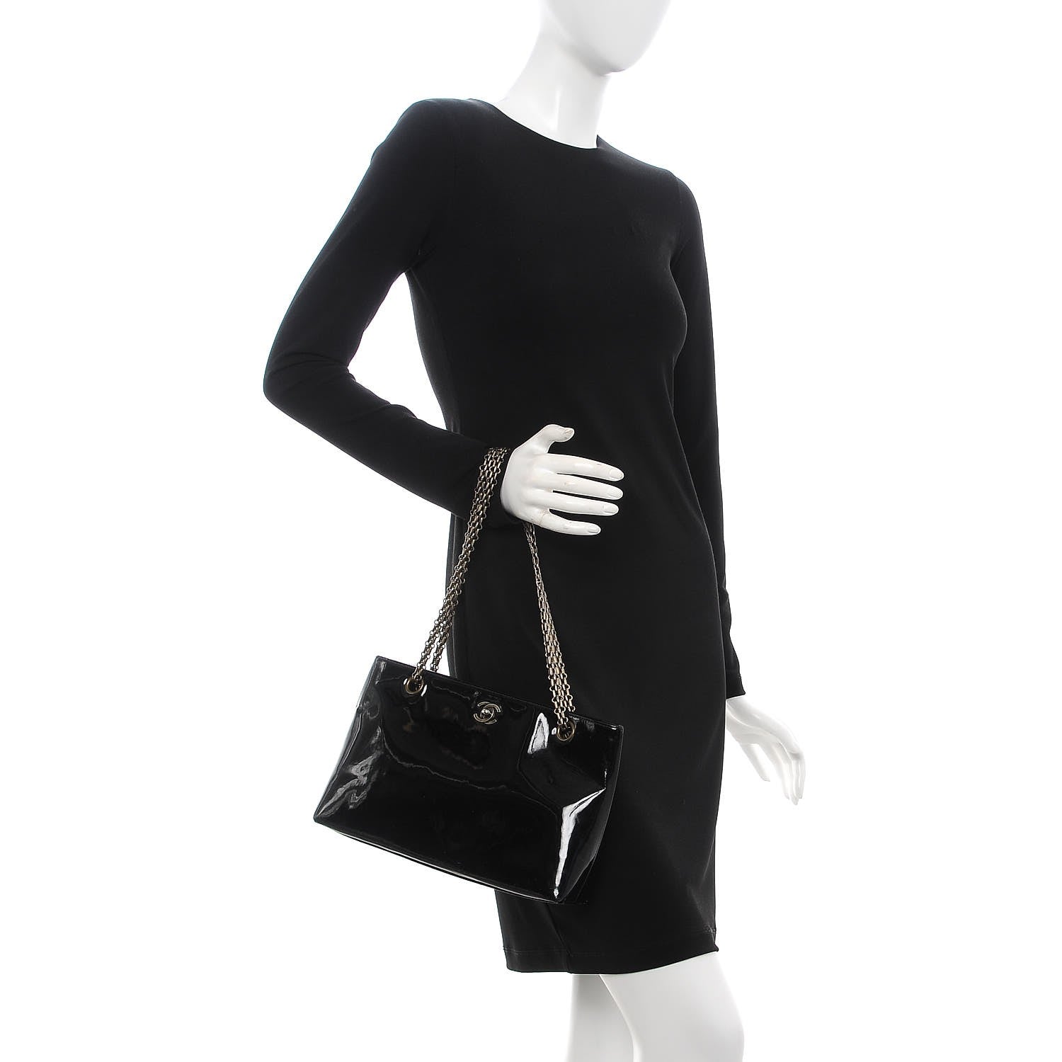 Chanel Patent Mademoiselle Tote Black 2 of 10