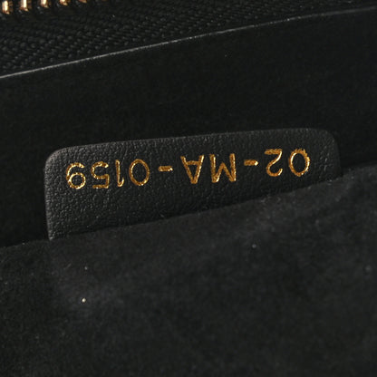 Christian Dior Calfskin Medium Diordouble Zip Pouch Black 7 of 9