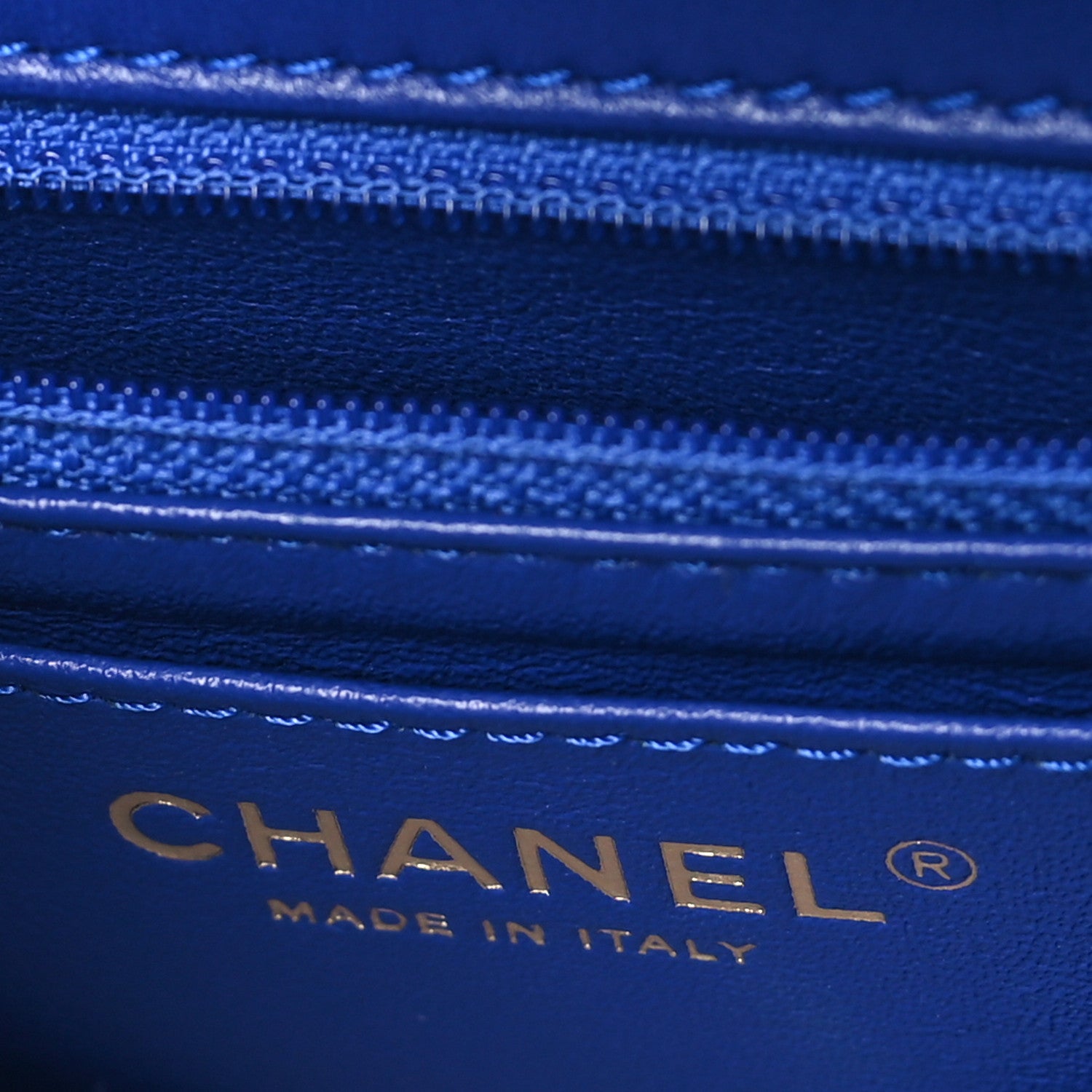 Chanel Lambskin Chevron Quilted Mini Rectangular Flap Dark Blue 6 of 10