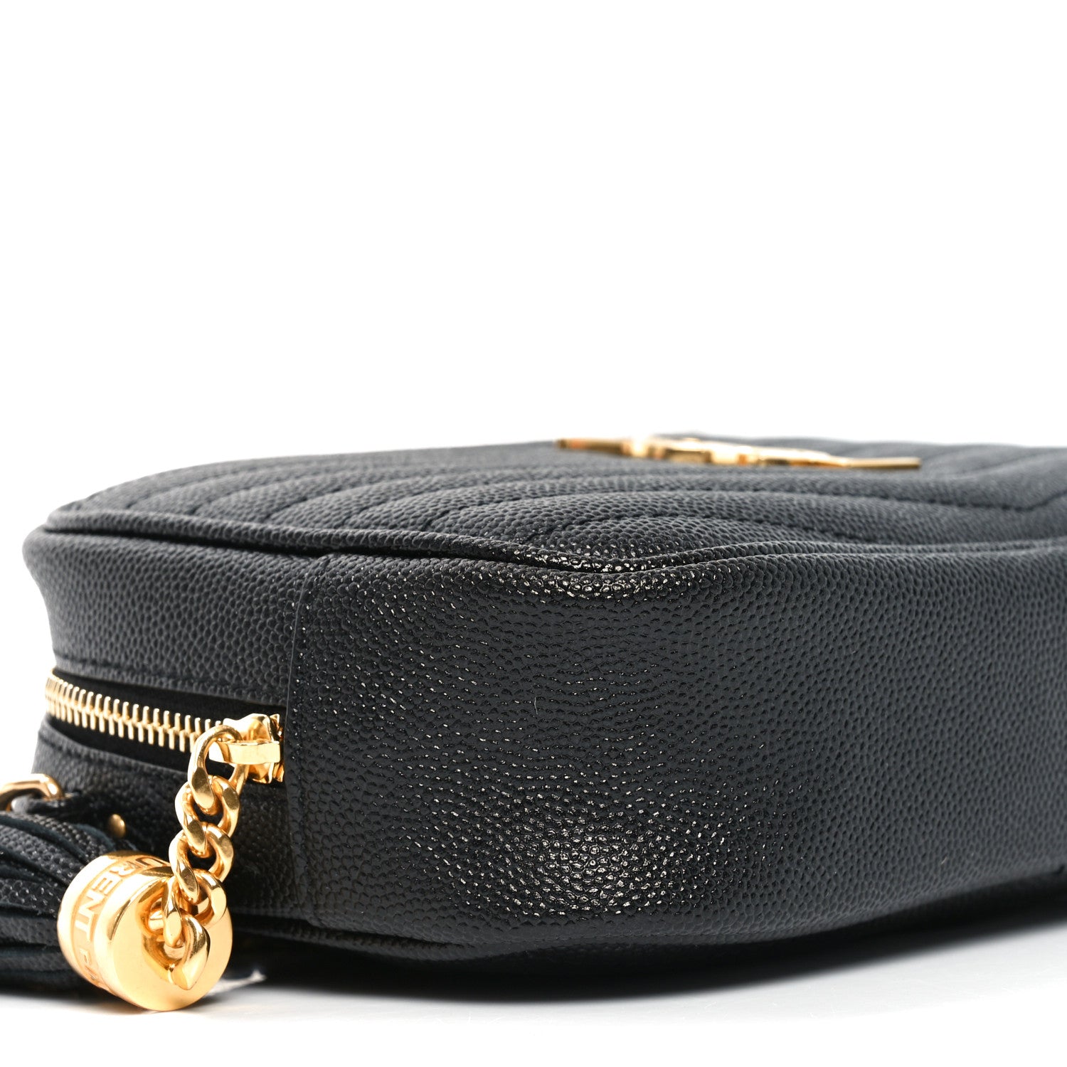 Saint Laurent Grain De Poudre Matelasse Monogram Mini Lou Camera Bag Black 9 of 10