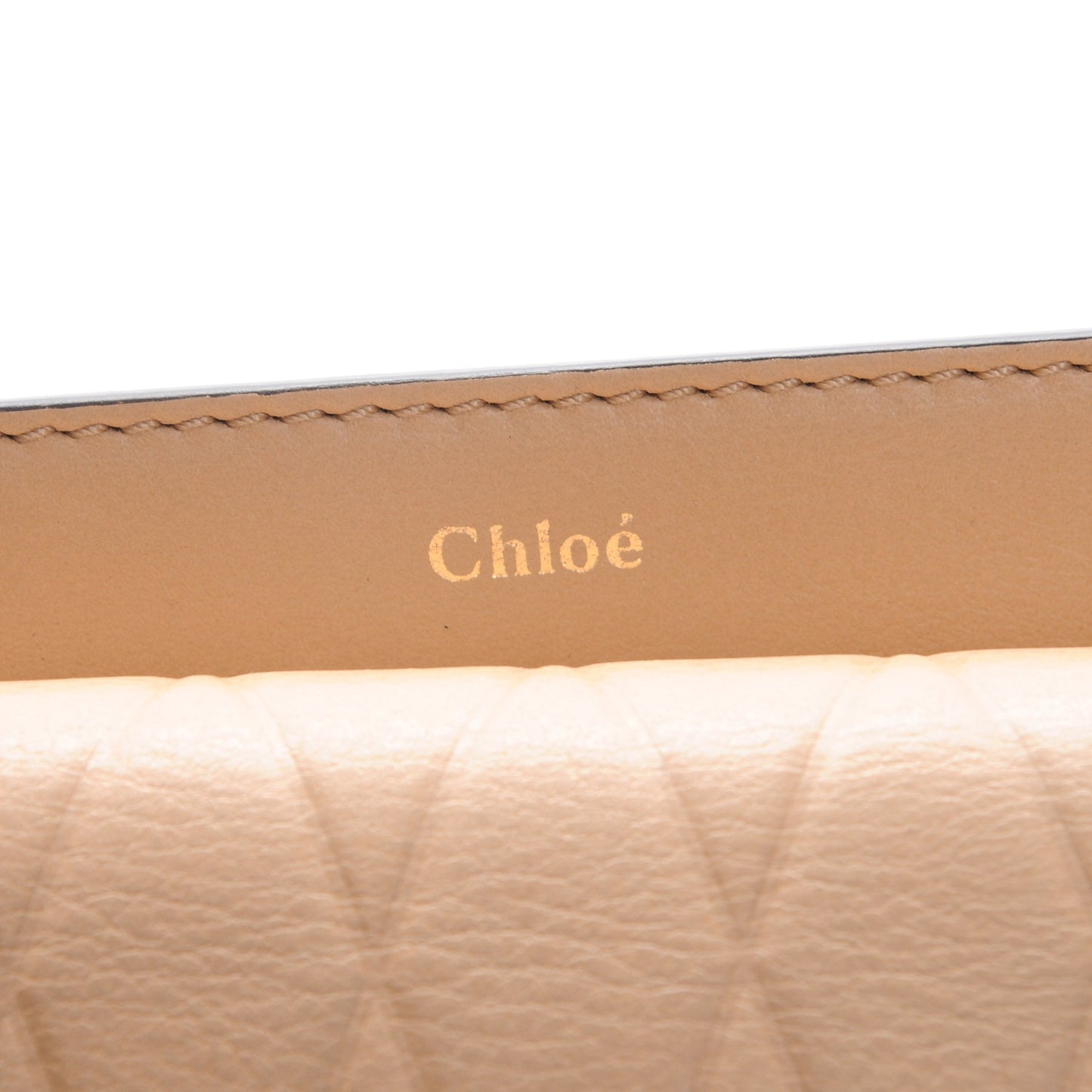 Calfskin Embossed Nano Georgia Crossbody Bag Sand