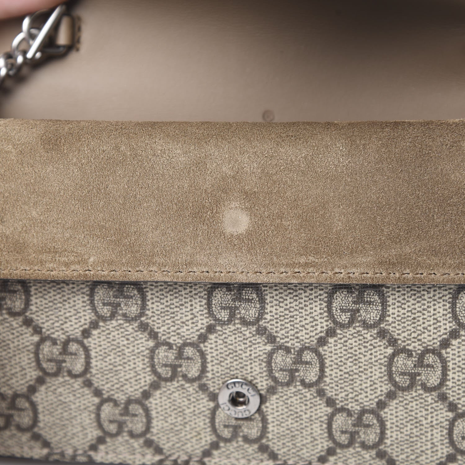 Gucci GG Supreme Monogram Super Mini Dionysus Shoulder Bag Taupe 11 of 12