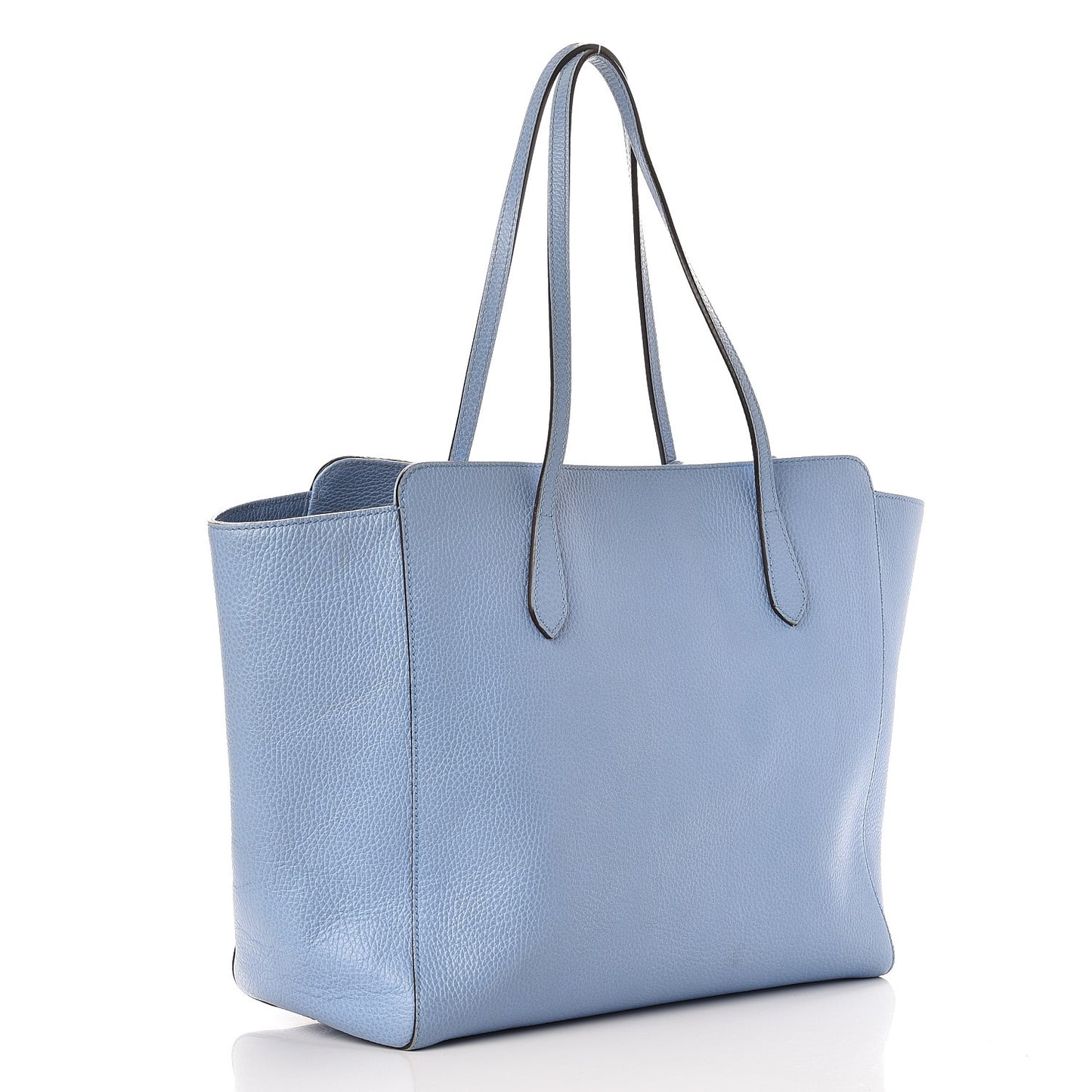 Dollar Calfskin Medium Swing Tote Mineral Blue