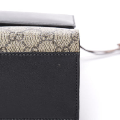 Gucci GG Supreme Monogram Calfskin Medium Padlock Shoulder Bag Beige Black Cuir 11 of 16