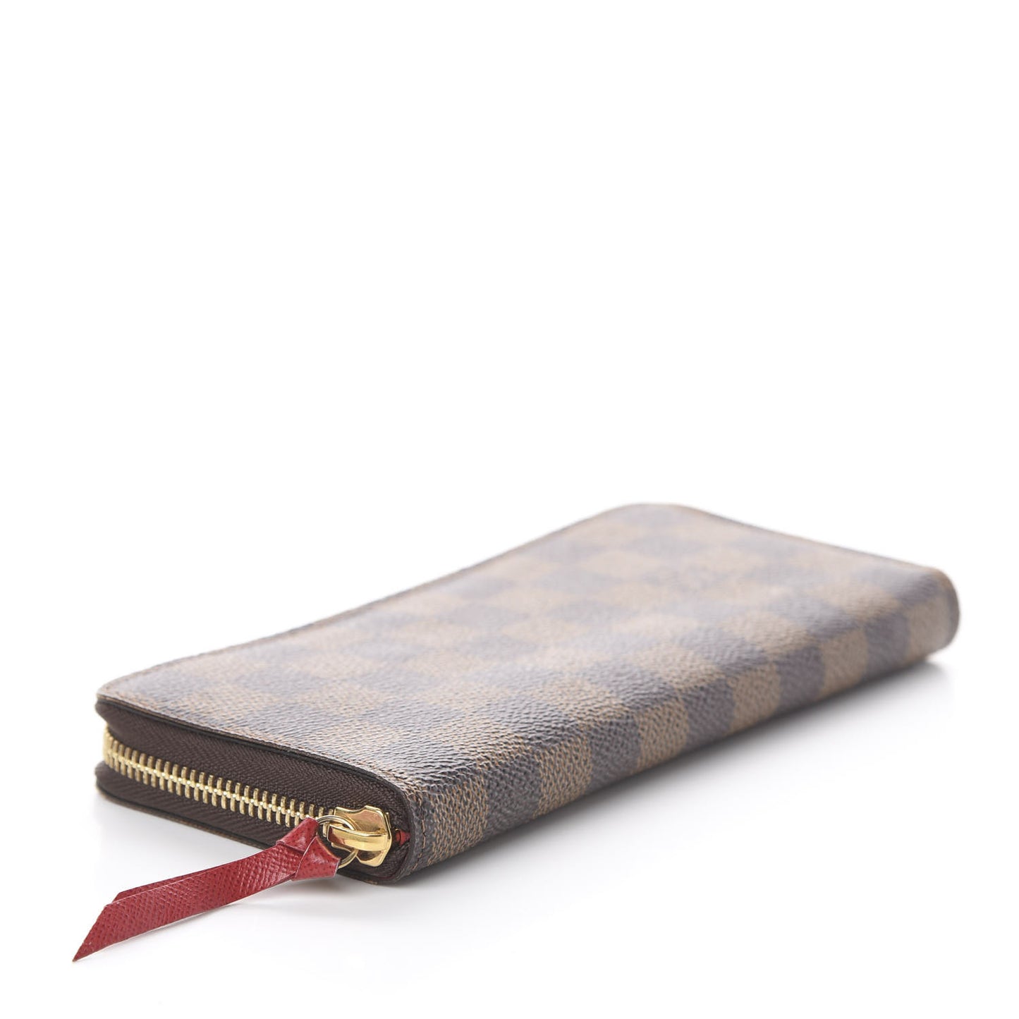 Damier Ebene Clemence Wallet Cherry