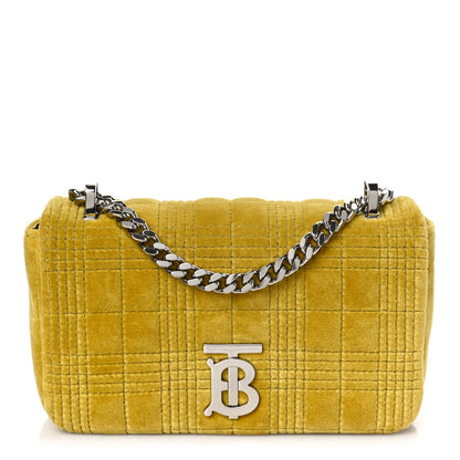 Burberry Velvet Quilted Mini Lola Bag Yellow 1 of 8
