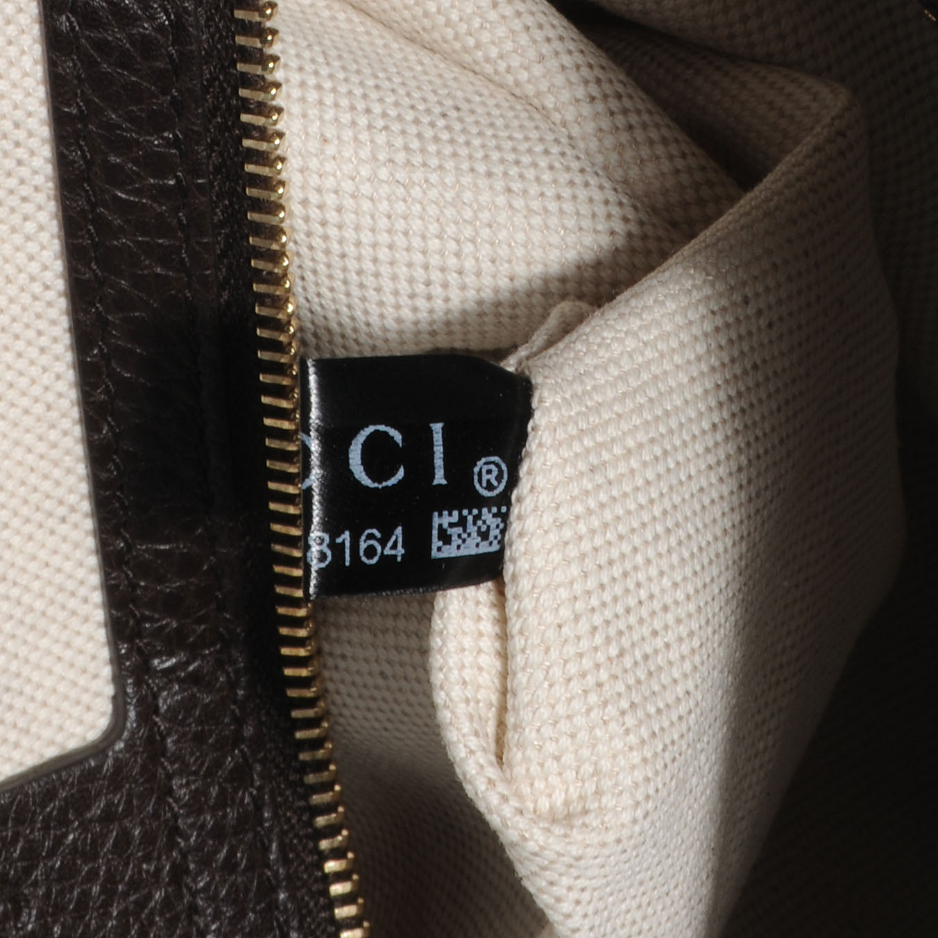 Pebbled Calfskin Vintage Web Medium Half Moon Hobo Dark Brown
