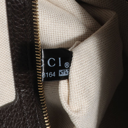 Gucci Pebbled Calfskin Vintage Web Medium Half Moon Hobo Dark Brown 9 of 10