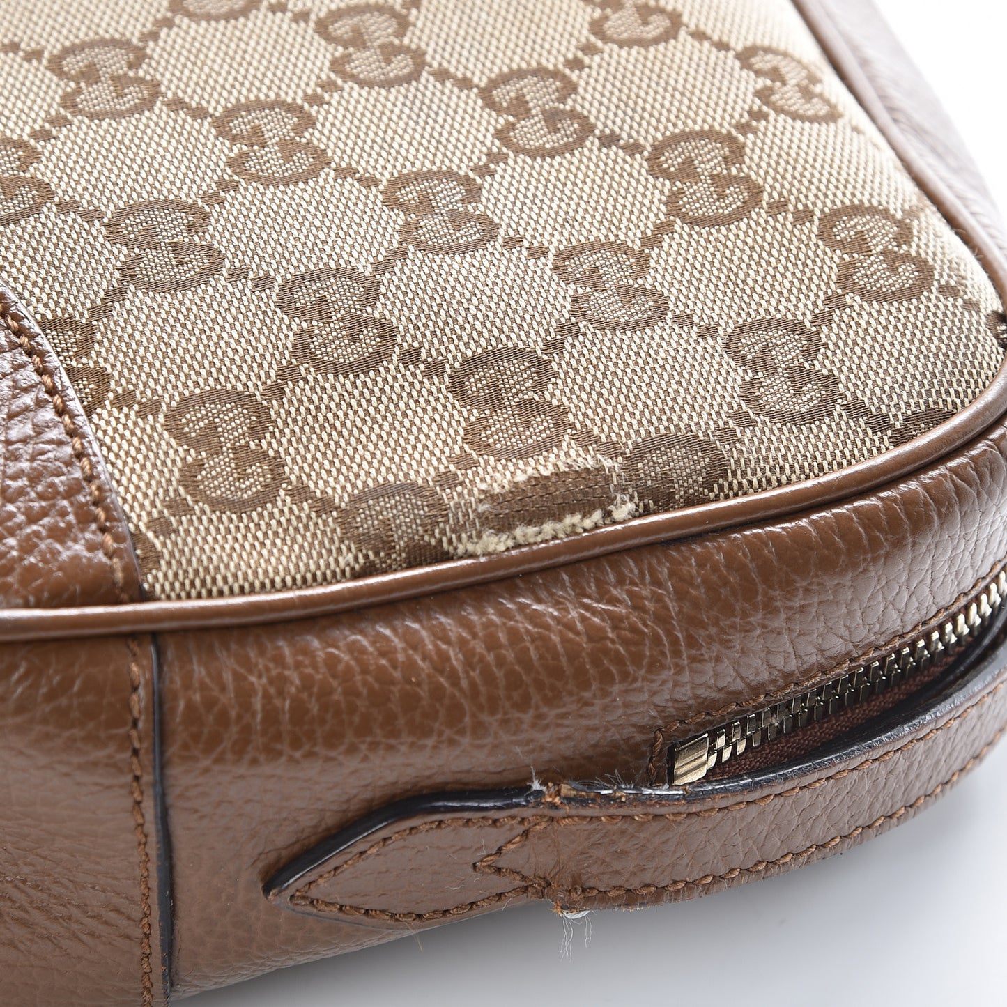 Monogram Mini Bree Messenger Bag Beige Tabacco