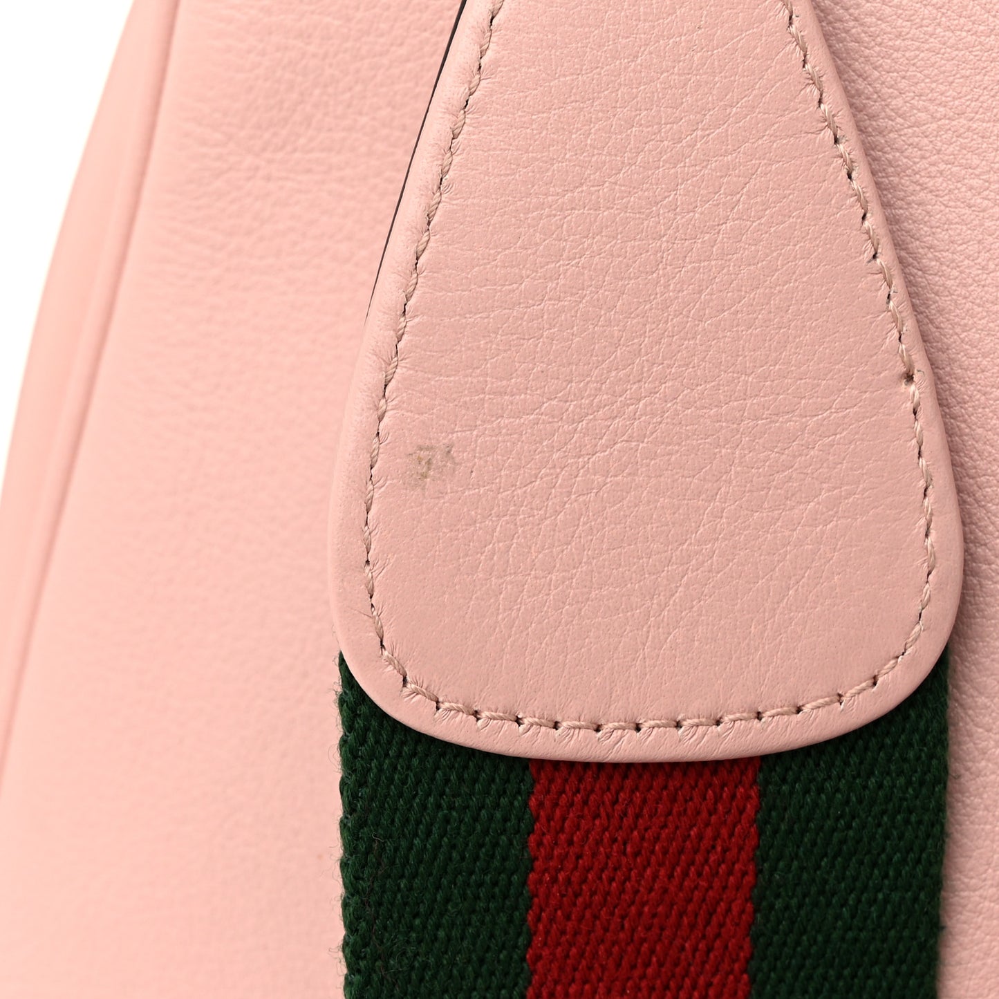 Roxy Calfskin Web Medium Blondie Top Handle Shoulder Flap Bag Powder Pink