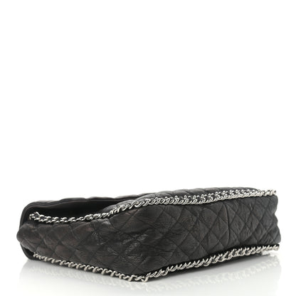 Chanel Washed Lambskin Quilted Maxi Chain Around Flap Black 4 of 10