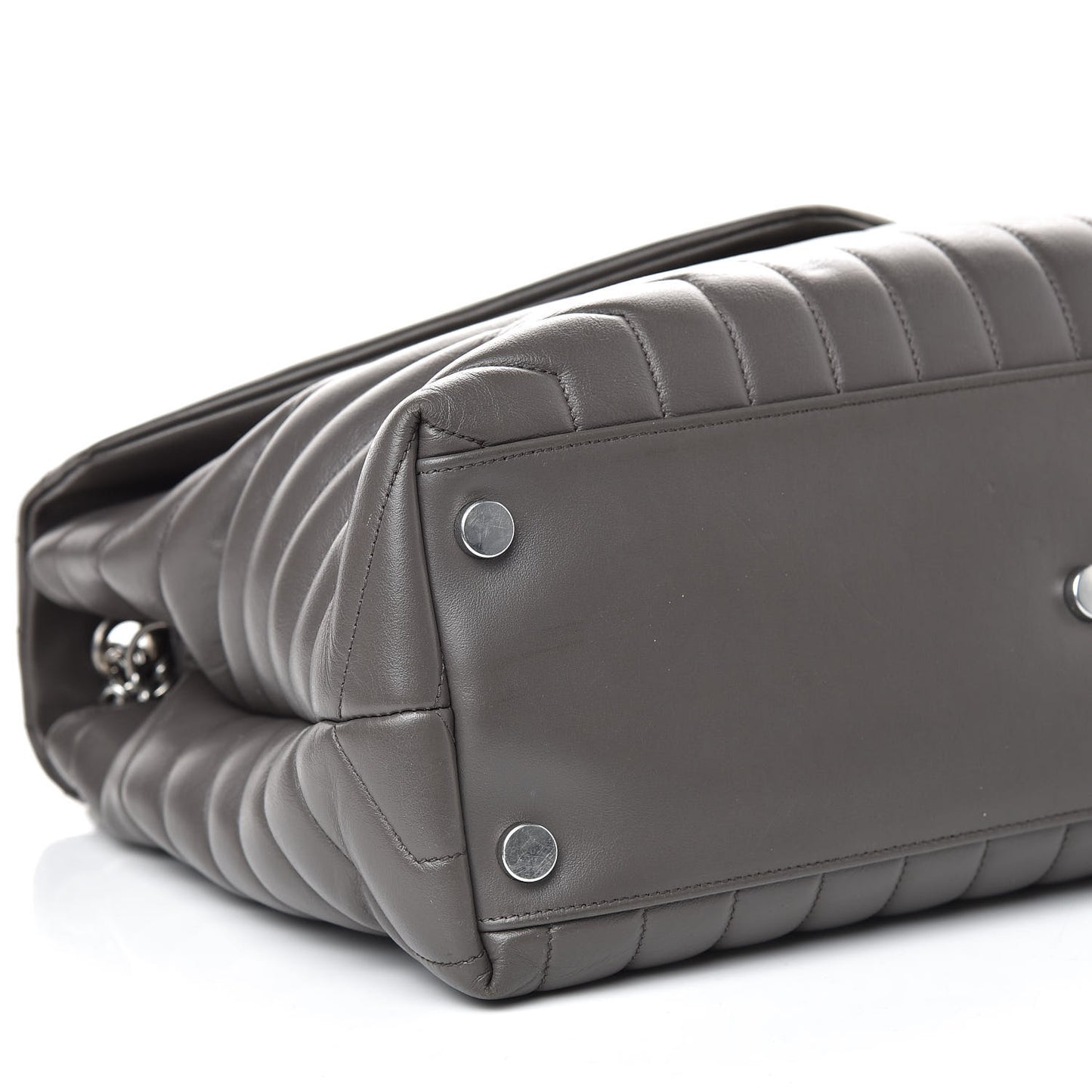 Calfskin Y Quilted Monogram Large Loulou Chain Satchel Earth