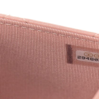Chanel Lambskin Quilted Trendy CC Wallet On Chain WOC Pink 8 of 13