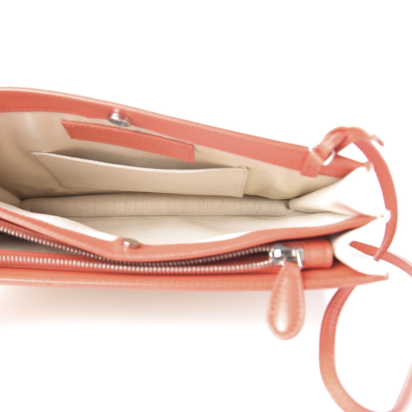 Cotton Canvas Pochette Crossbody Bag Orange