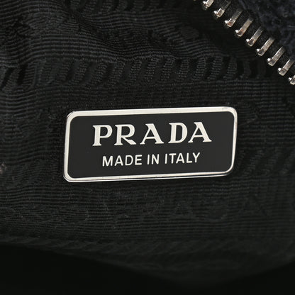 Prada Terry Cloth Mini Re-Edition 2000 Bag Black White 6 of 11