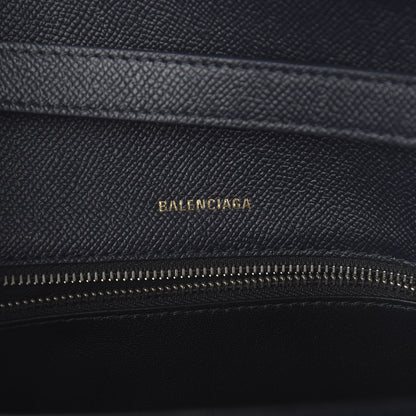 Balenciaga Signature Grained Calfskin Logo S Ville Day Bag Bleu Tempete Jaune 6 of 8