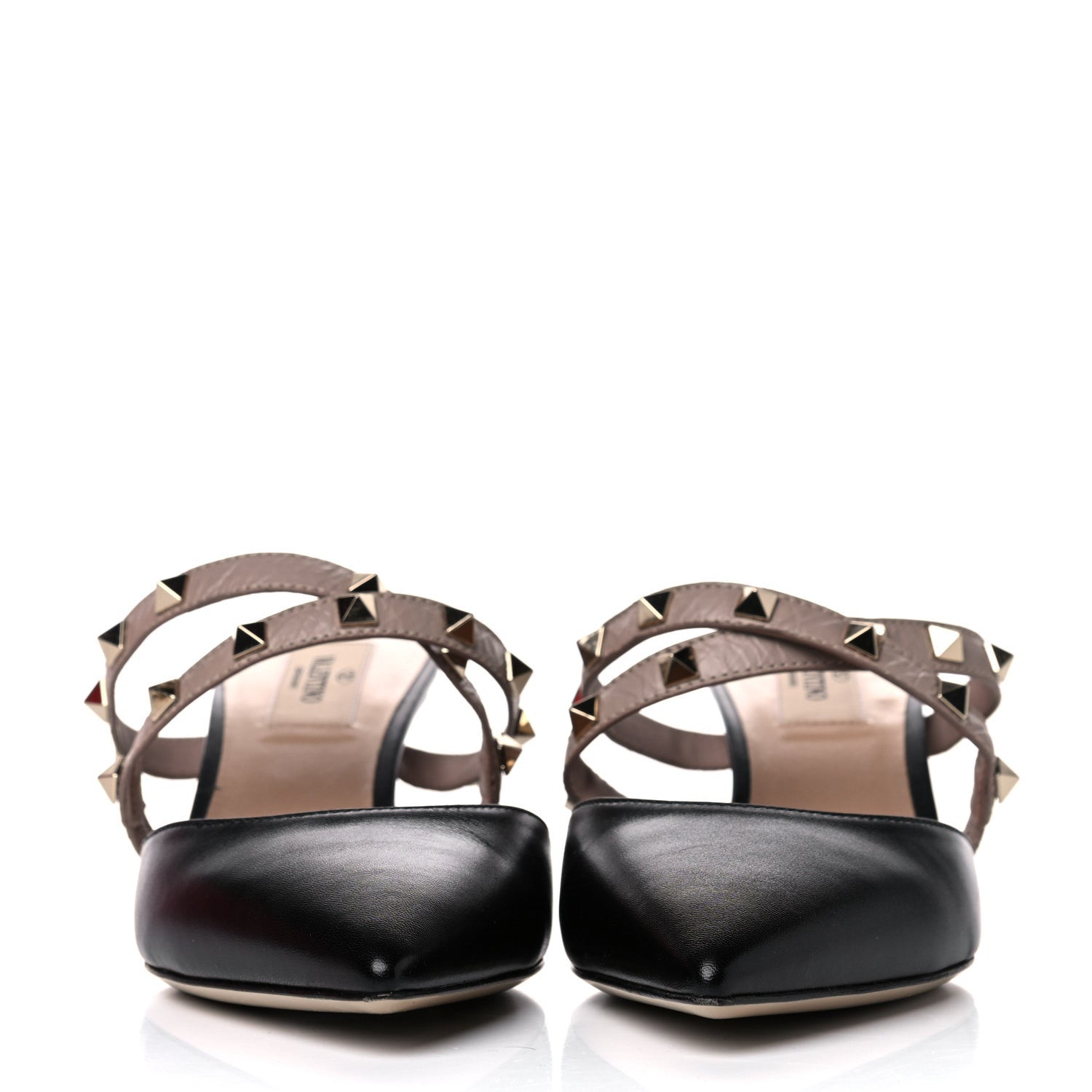 Valentino Garavani Nappa Rockstud Criss Cross 55mm Mules 38 Black Poudre 2 of 16