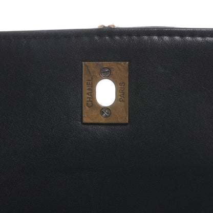 Chanel Leather Quilted Contrast Stitch Surpique Flap Black 5 of 8