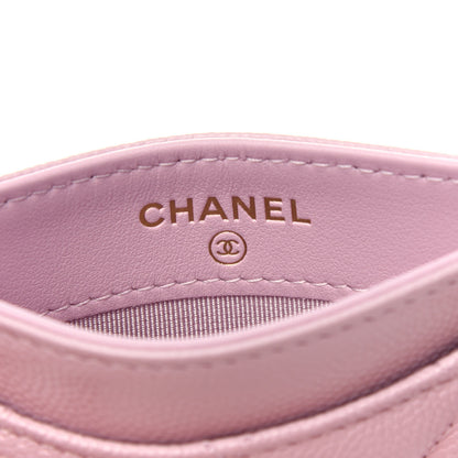 Chanel Caviar Quilted Card Holder Pink 6 of 9