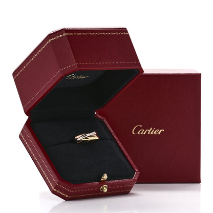 Cartier 18K Pink Yellow White Gold Small Trinity Ring 52 6 6 of 6