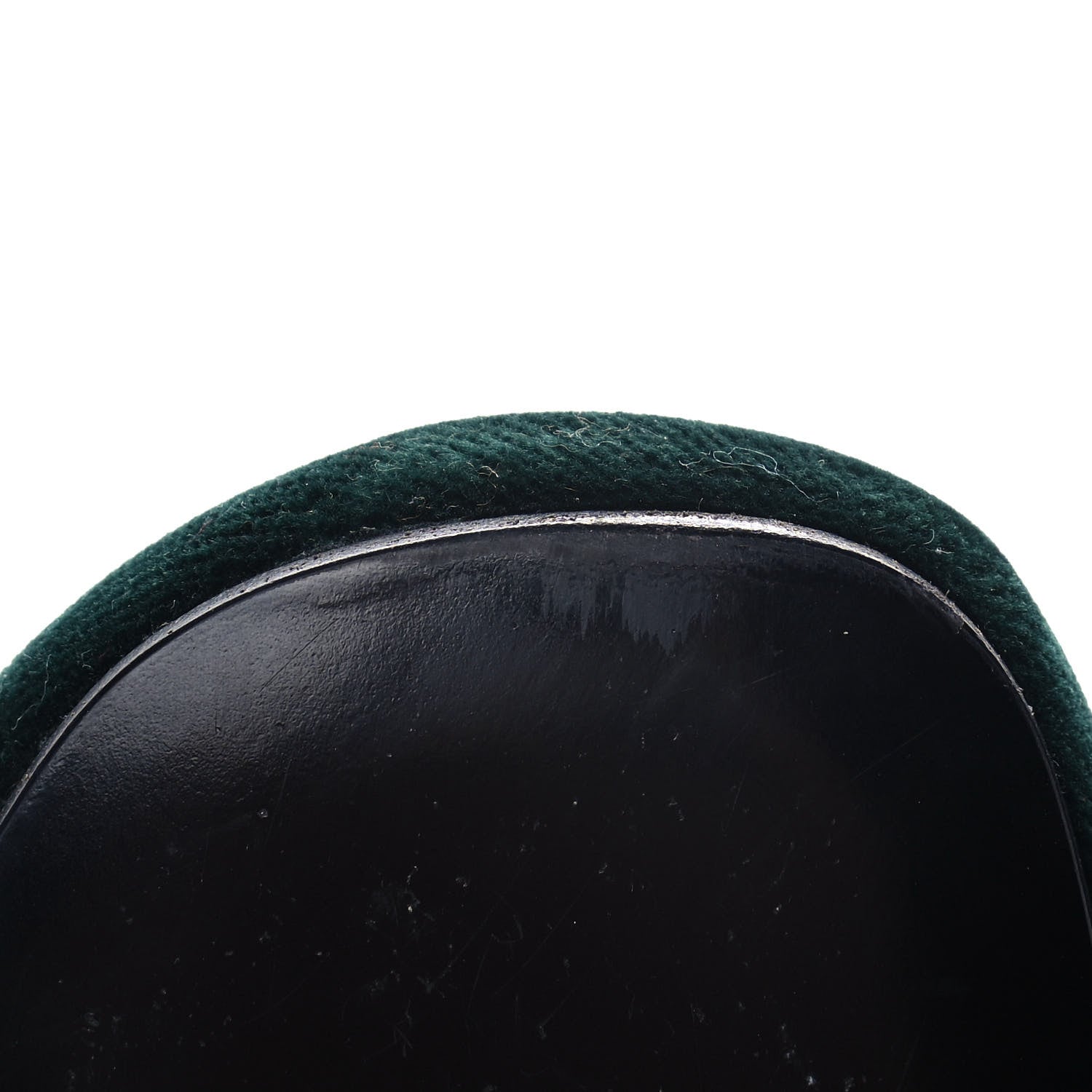 Gucci Velvet Crystal Snake Embroidered Womens Slippers 38 Dark Green 9 of 12