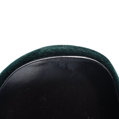 Gucci Velvet Crystal Snake Embroidered Womens Slippers 38 Dark Green 9 of 12