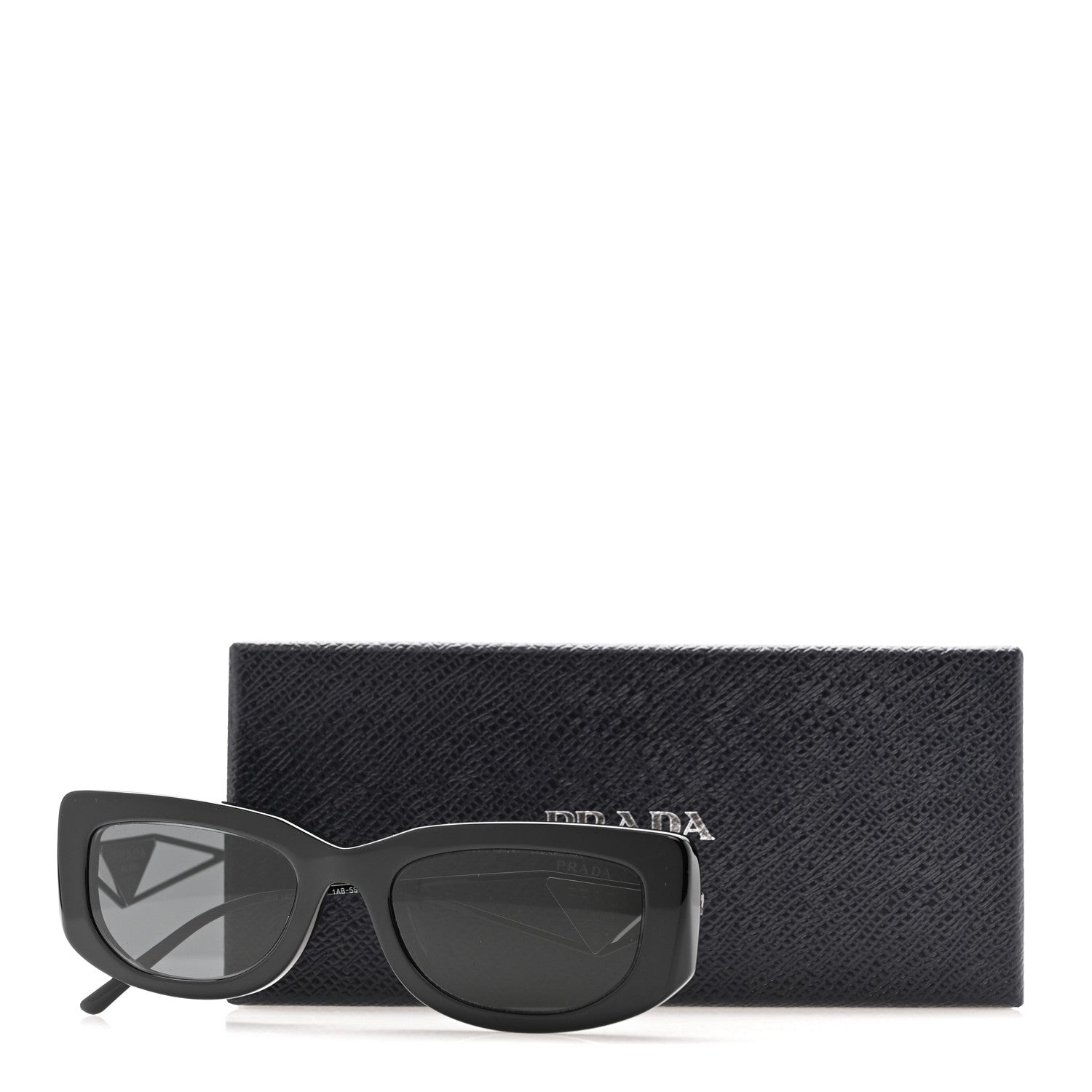 Prada Acetate Sunglasses SPR 14Y Black Slate Gray 8 of 8