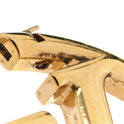 Louis Vuitton Metal Louise Hoop Earrings Gold 6 of 6